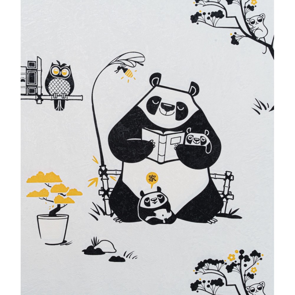 Обои виниловые на флизелине Артакс Панды 11234-01. 1,06*10,05м