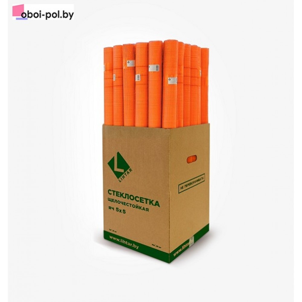 Стеклосетка 5x5мм 1x10м MINI Оранжевая LIHTAR продаётся коробками